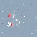 Happy New Year greetings, holiday vector poster Royalty Free Stock Photo
