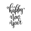 Happy new year hand lettering inscription to winter holiday Royalty Free Stock Photo