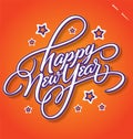 HAPPY NEW YEAR hand lettering (vector)