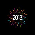 Happy New 2018 Year. Royalty Free Stock Photo