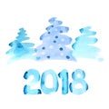 Happy new 2018 year Royalty Free Stock Photo