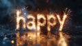 Happy New Year 2026 is here with dazzling Sparkling Energy Effects as seen in the image Royalty Free Stock Photo