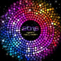 Happy New Year 2016 - Hexagon Disco lights Royalty Free Stock Photo