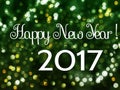 Happy New Year 2017 holiday background with bokeh Royalty Free Stock Photo