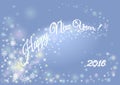 Happy New year holiday background with 2016 inscription.Blurred Royalty Free Stock Photo