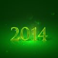 Happy new year 2014. holiday background with shiny text Royalty Free Stock Photo