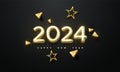 Happy New 2024 Year. Holiday vector illustration Royalty Free Stock Photo