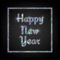 Holographic typographic New Year