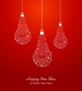 Happy New Year and Ideas 2014 greeting card Royalty Free Stock Photo