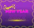 happy new year 2022 illustration chain motif