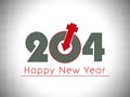 Happy New Year 2014 illustration with male female symbol Royalty Free Stock Photo