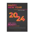 Happy new year invitation plyer design