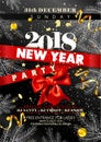 Happy new year invitation template or poster.