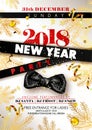 Happy new year invitation template or poster.