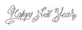 Happy New Year. Italic hand-drawn lettering. Royalty Free Stock Photo