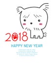 Happy New Year 2018 kids background Royalty Free Stock Photo