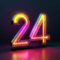 New Year led numbers, fire works Royalty Free Stock Photo