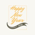 Happy New Year letter vintage style background