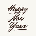 Happy New Year letter vintage style background