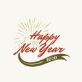 Happy New Year letter vintage style background