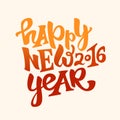 Happy new 2016 year lettering