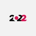 2022 Happy New Year logo design. 2022 text number design template. 2022 typography symbol Happy New Year. Vector illustration with Royalty Free Stock Photo
