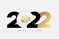 2022 Happy New Year logo design. Year of the tiger. 2022 text number design template. 2022 typography symbol Happy New Year.