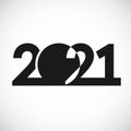 2021 A Happy New Year logo Royalty Free Stock Photo