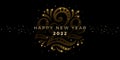 Happy New year 2022. The logo of number 2022 is in luxury style. Vector web banner, poster, greeting for social networks and media