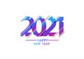 2021 happy new year logo text design Royalty Free Stock Photo