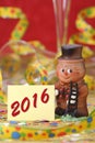 Happy new year 2016 with lucky charm Royalty Free Stock Photo