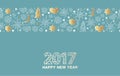 Happy New Year luxury gold seamless pattern Royalty Free Stock Photo