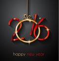 2016 Happy New Year and Merry Christmas Background Royalty Free Stock Photo