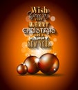 2016 Happy New Year and Merry Christmas Background Royalty Free Stock Photo