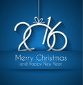 2016 Happy New Year and Merry Christmas Background Royalty Free Stock Photo
