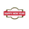 Happy New Year Merry Christmas Greeting Card Decoration Laber Web Icon