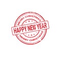 Happy New Year Merry Christmas Greeting Card Decoration Laber Web Icon