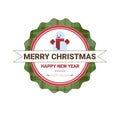 Happy New Year Merry Christmas Greeting Card Decoration Laber Web Icon