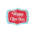 Happy New Year Merry Christmas Greeting Card Decoration Laber Web Icon