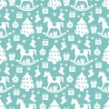 Vector pattern Merry Christmas New Year Holiday Royalty Free Stock Photo