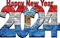 Happy New Year 2024 with Missouri flag inside