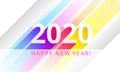 Happy 2020 new year modern colour banner for your seasonal holidays Royalty Free Stock Photo