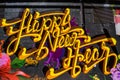 Happy new year mural in Hosier lane Royalty Free Stock Photo