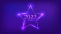 2022 Happy New Year neon background Royalty Free Stock Photo