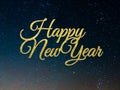 Happy New Year 2025 Night Sky And Stars.