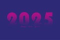 2025 Happy New Year. Numbers with circular halftone dot pattern texture. Vector half tone illustration. Holiday