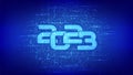 Happy New 2023 Year. Numbers 2023 made with binary code. Digital binary data and streaming digital code background. Matrix Royalty Free Stock Photo