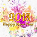 Happy New Year 2018 Numbers Of Years