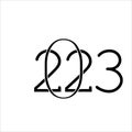 2023 Happy New Year Number Symbol