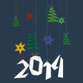 Happy New Year origami background Royalty Free Stock Photo